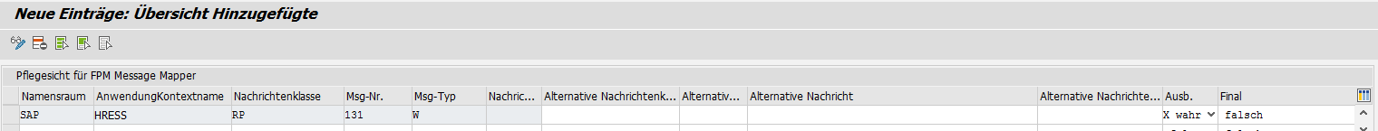 Dazu wurde in der Spalte Ausb. der Wert X wahr eingetragen.